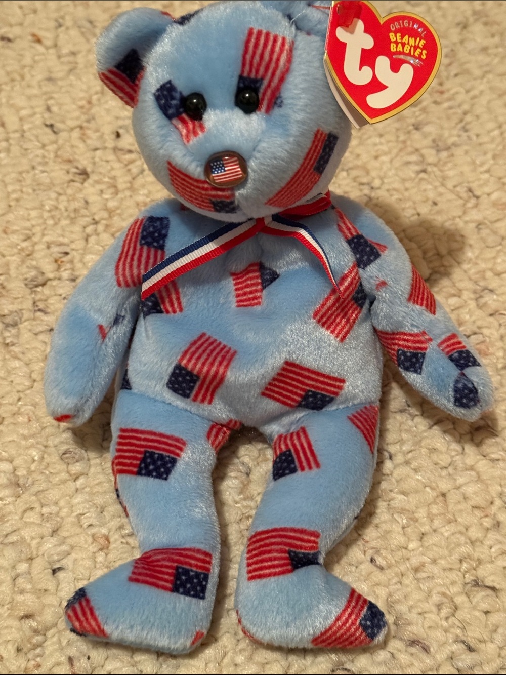 TY Original Beanie Baby "UNION" -Patriotic USA Flag